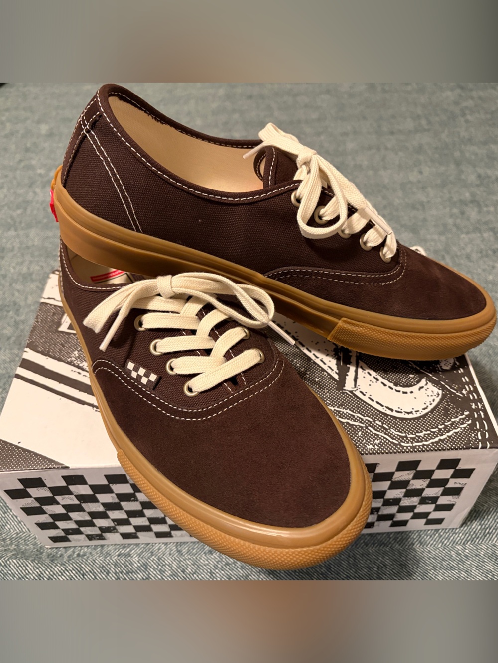 Vans Authentic Skate Brown Canvas/Suede with Gum Sole